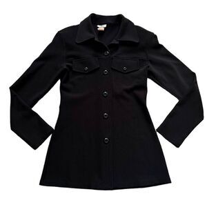Vintage 90’s LULY K Blazer Jacket Button Down Black Size Small